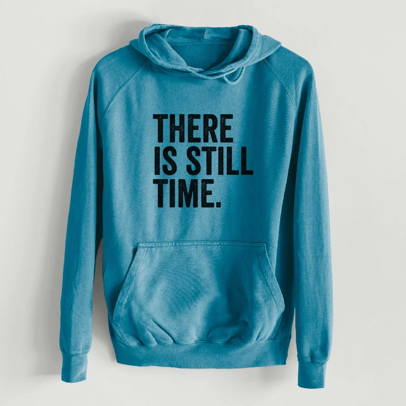 There's Still Time  - Mid-Weight Unisex Vintage 100% Cotton Hoodie Basic Hoodie Sweatshirt Look