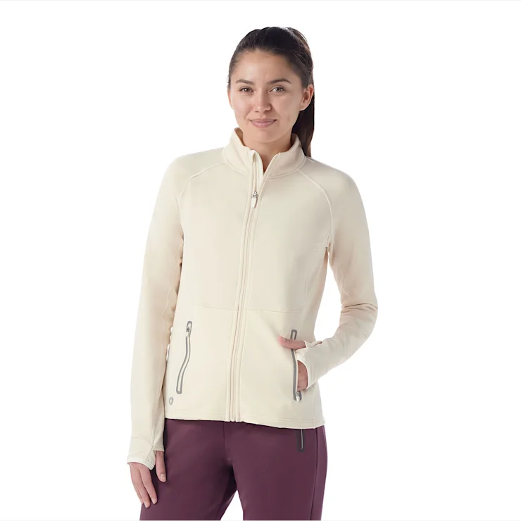 Women's Active Fleece Full Zip - Almond Women's windproof jackets