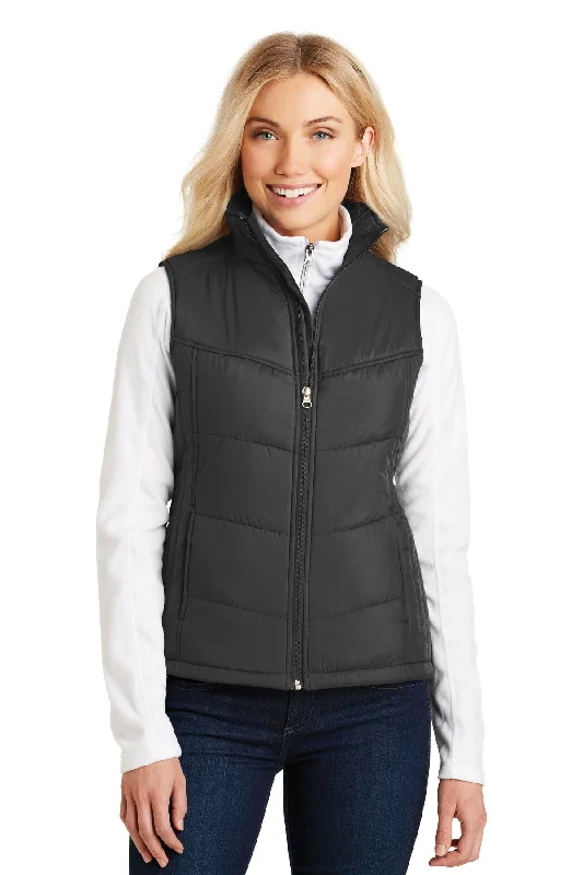 Port Authority® Ladies Puffy Vest. L709 Relaxed Hoodie Sweatshirt Fit