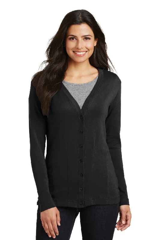 Port Authority® Ladies Modern Stretch Cotton Cardigan. L515 Simple Hoodies for Women