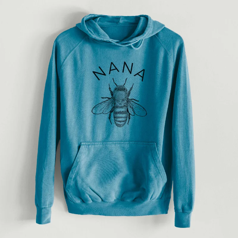 Nana Bee  - Mid-Weight Unisex Vintage 100% Cotton Hoodie Comfy Sweatshirts for Fall