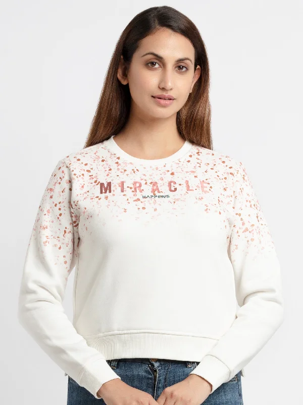 Women's Printed Round Neck Sweatshirt Graphic Sweatshirts Collection