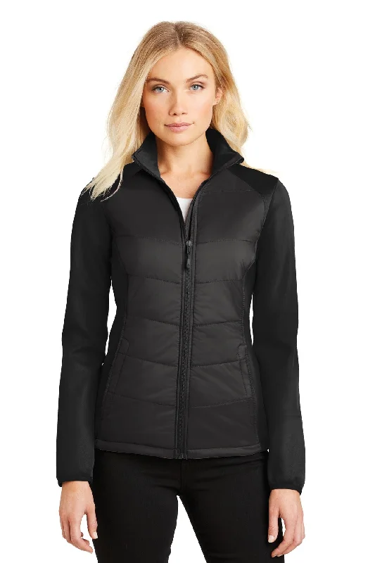 Port Authority® Ladies Hybrid Soft Shell Jacket. L787 Trendy Hoodie Sweatshirt