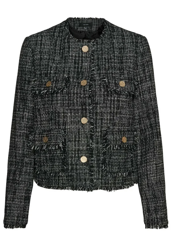 Vero Moda Dea Boucle Short Jacket, Black Women's heated jackets