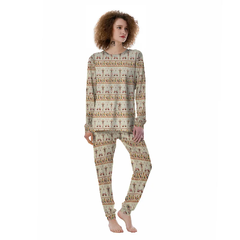 Eagle Totem Native American Print Women's Pajamas High-end pajama sets