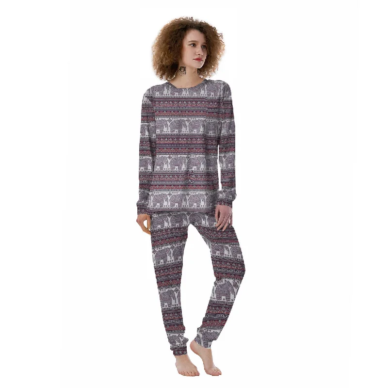 Elephant Indian Bohemian Print Pattern Women's Pajamas Victoria’s Secret pajama sets