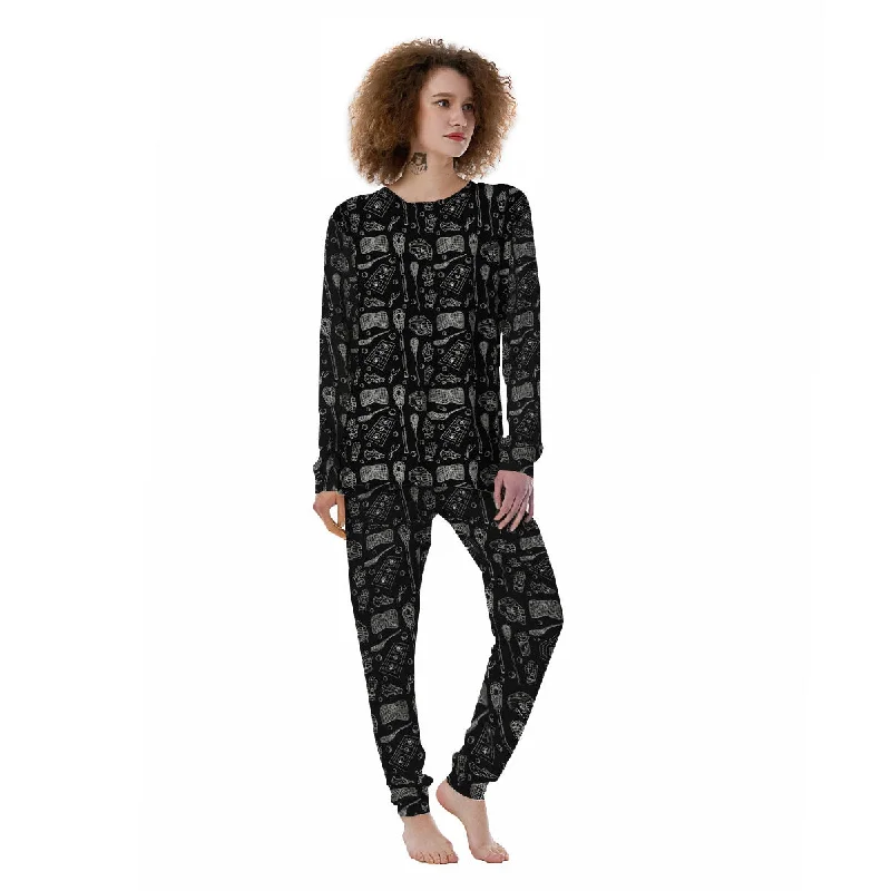 Equipment Lacrosse Print Pattern Women's Pajamas Vintage pajama sets