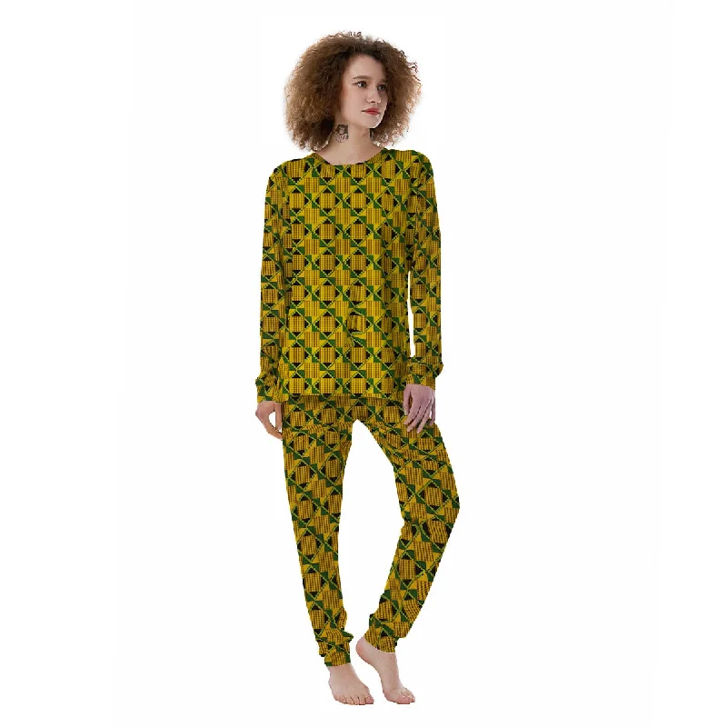 Ethnic Kente Print Pattern Women's Pajamas Sexy pajama sets