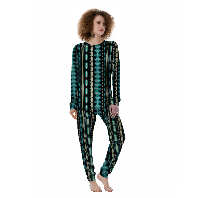 Ethnic Native Print Pattern Women's Pajamas Cooling pajama sets