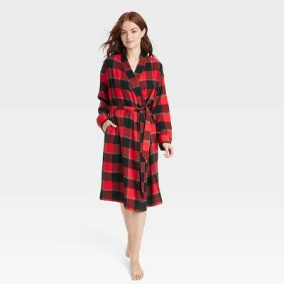 Women's Flannel Robe - Stars Above Red XS/S Affordable pajama sets