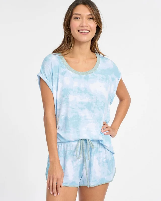 Washed Tie Dye Short Set Best pajama sets for sensitive skin