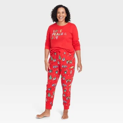 Women's Holiday City Matching Family Pajama Set - Wondershop with Frances Marina Smith Red M Travel pajama sets