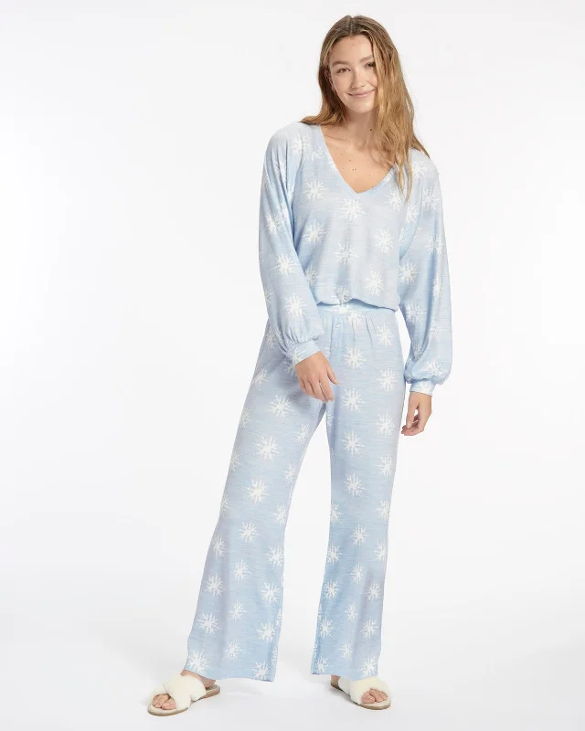 Zaria V-Neck Wide Leg PJ Set Cartoon pajama sets