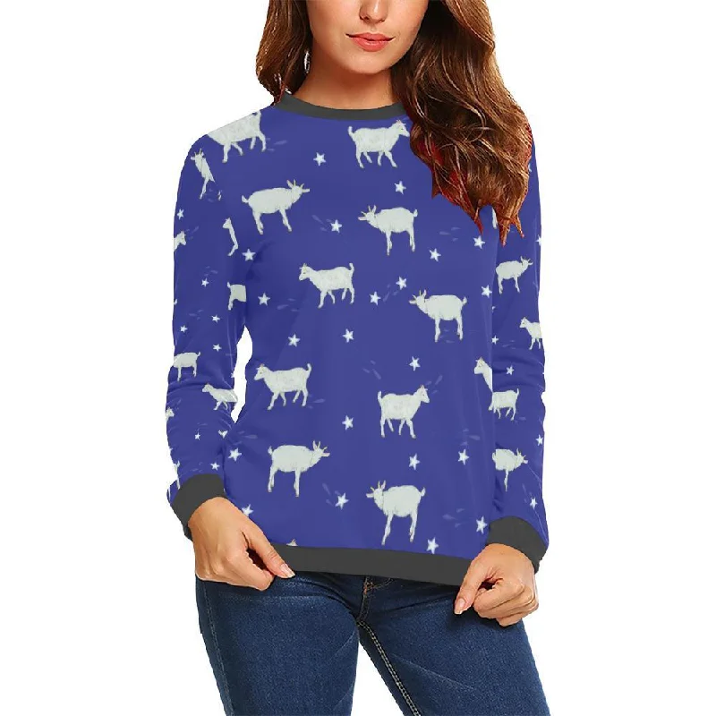 Goat Sheep Pattern Print Women's Sweatshirt Must-have sweaters for this season