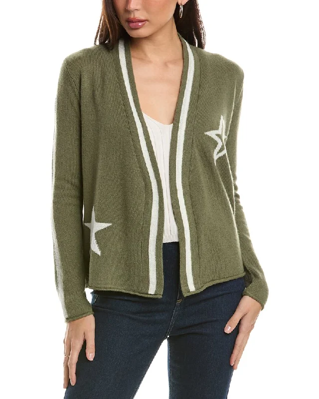 Hannah Rose Star Intarsia Wool & Cashmere-Blend Cardigan Women's sweaters