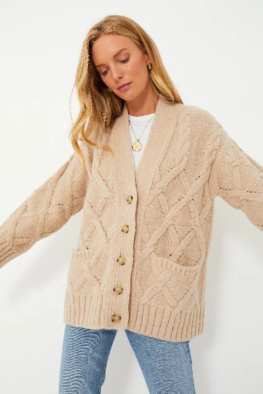 Pale Camel Kayln Cardigan Columbia sweaters