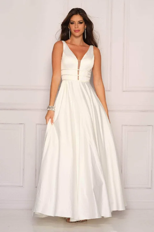 Dave & Johnny 10971 - Sleeveless A-Line Bridal Gown Classic Bridal Gown