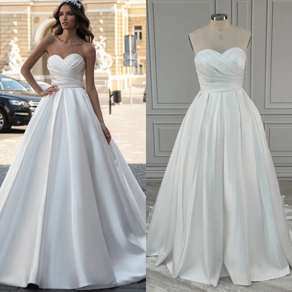 Satin Cascade Sweetie Classic Bridal Dress