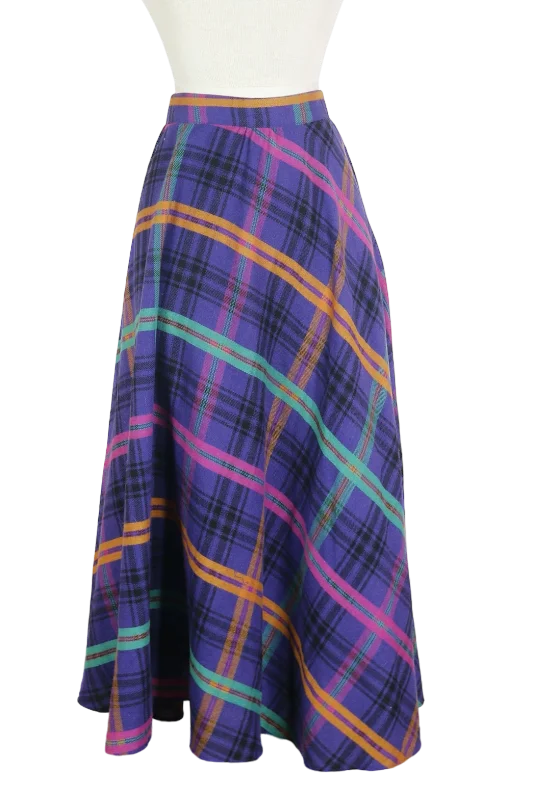 90s Counterparts Purple Plaid Skirt       w28 Date night unclassified skirts