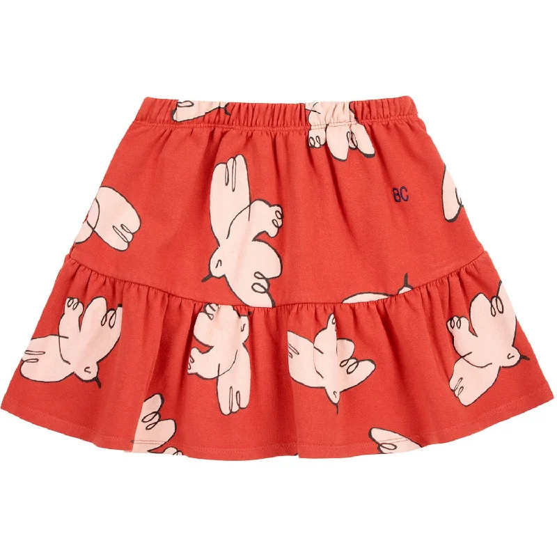 Bobo Choses Red Freedom Bird All Over Skirt Tiered unclassified skirts