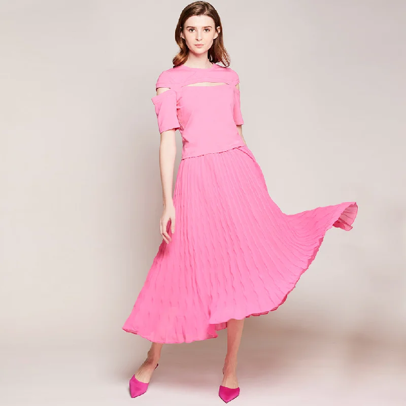 Chiffon Pleated Skirt Soft fabric unclassified skirts