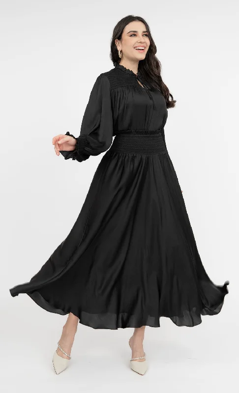 Estella Skirt in Jet Black Silk unclassified skirts