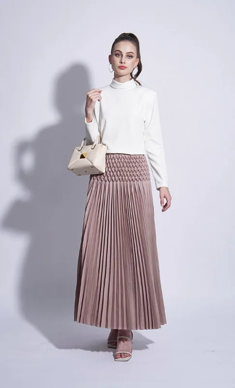 Miss Eminent Skirt in Light Taupe Metallic unclassified skirts