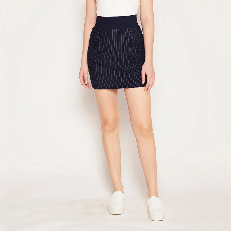 Stripe Knit Skirt Embroidered unclassified skirts