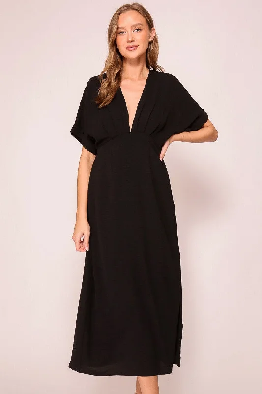 Black Airy Midi Dress Versatile midi dresses for all occasions