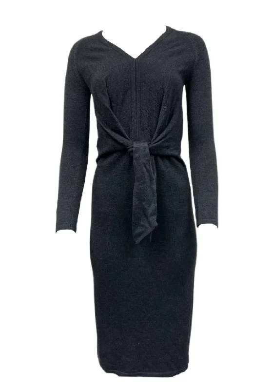 HEARTLOOM Women's Charcoal Adrian Knit Midi Dress Size XS NWT A-line midi dresses