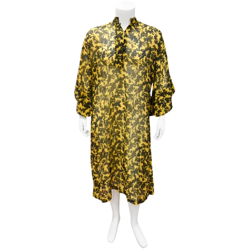 Printed Sheer Caftan Dress Must-have floral dresses for this season