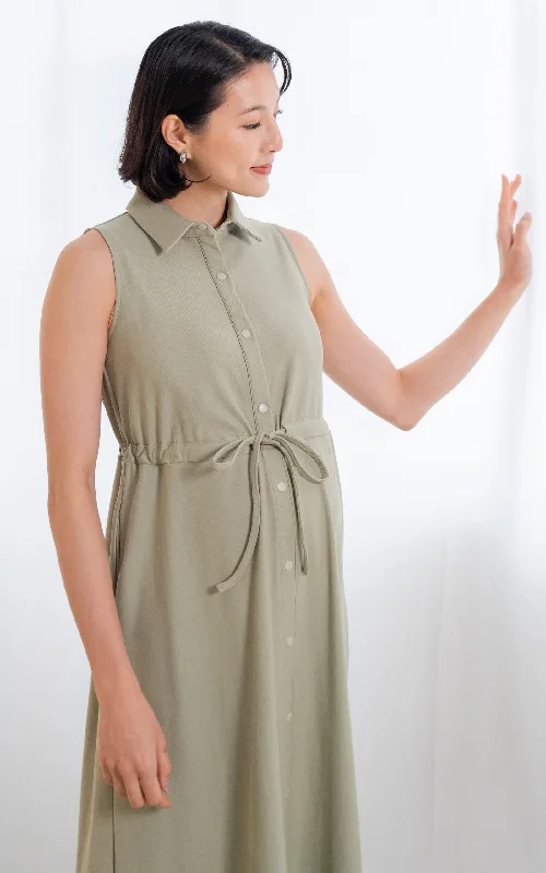 Aitana Nursing Dress in Sage Casual unclassified dresses