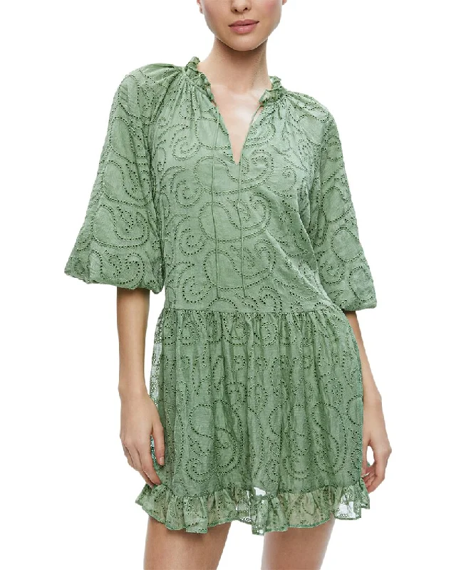 alice + olivia Sherrie Gathered Tunic Dress Comfortable unclassified dresses