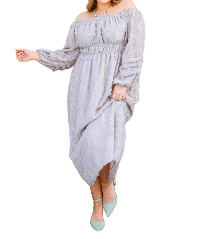 All Is Well Dress In Opal Gray Knitted unclassified dresses