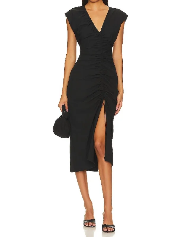 Auren Dress In Black Wrap unclassified dresses