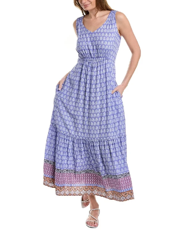 beachlunchlounge Empire-Waist Maxi Dress Denim Maxi Skirt