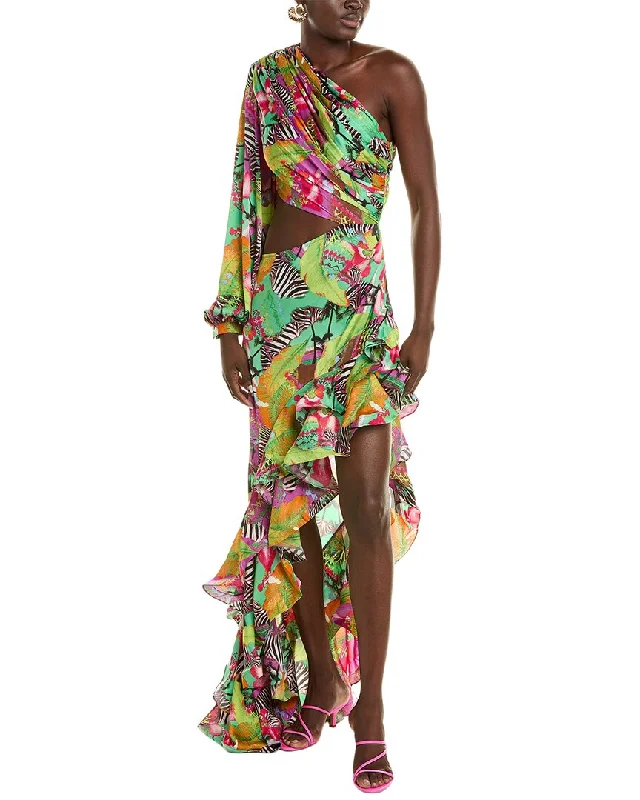 Bronx and Banco Hannah Miami Silk-Blend Gown Long unclassified dresses