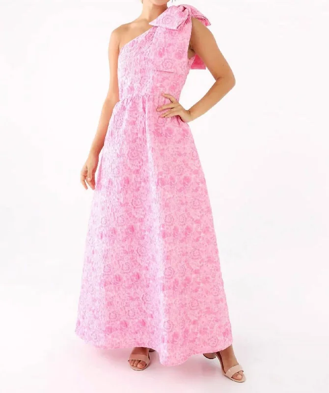 Caroline Gown In Pink Bubble Jacquard High-end unclassified dresses