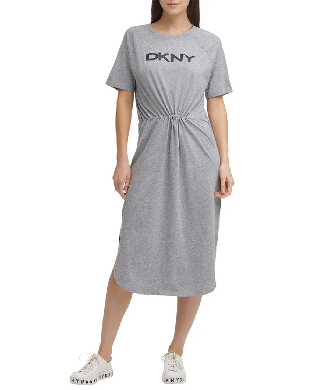 DKNY Logo Drawstring Dress Stretchy unclassified dresses