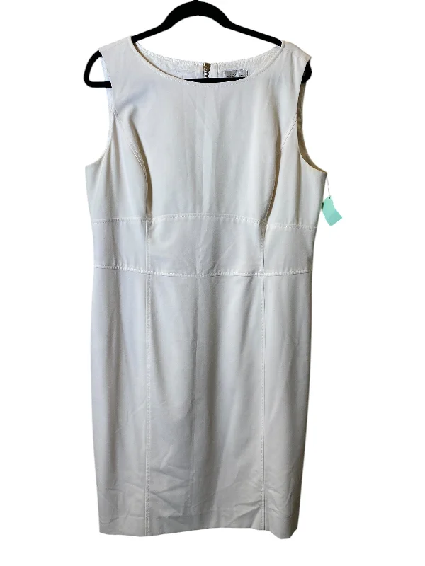 Dress Work By Tahari By Arthur Levine In Cream, Size: Xl Popular unclassified dresses