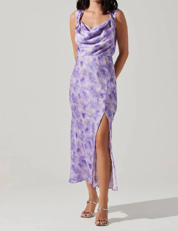 Elin Dress In Purple Abstract Sexy unclassified dresses