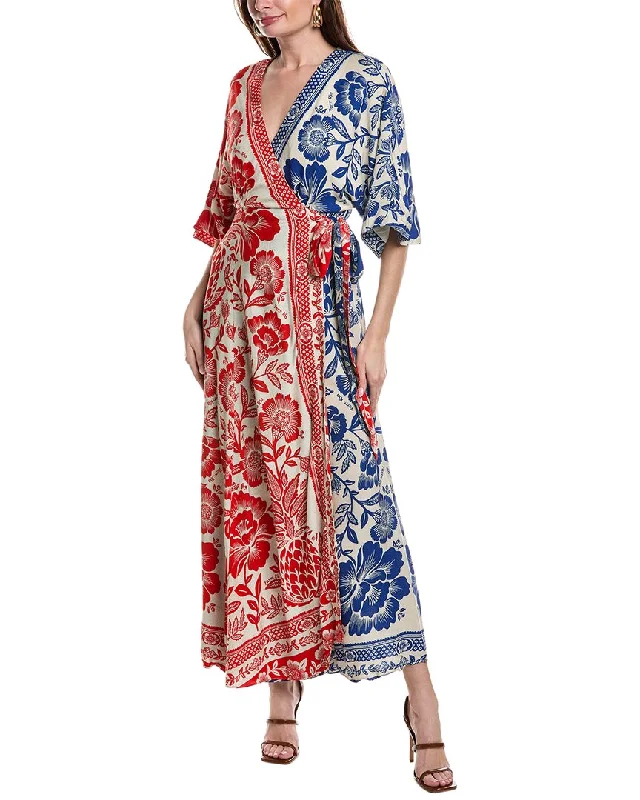 FARM Rio Mixed Pineapple Garden Wrap Dress Lounge unclassified dresses