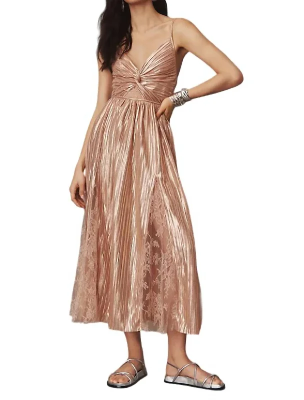 Franny Dress In Rose Gold Comfortable unclassified dresses