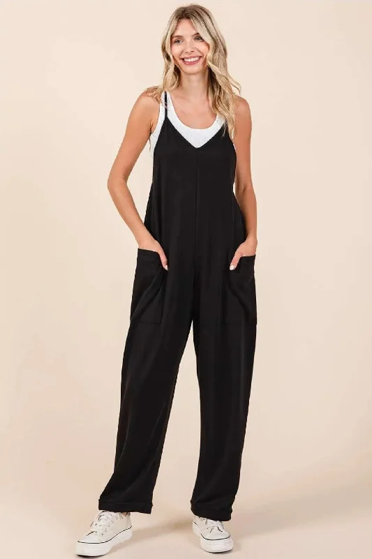 In Store Relaxed Fit Black Jumpsuit Fashionable unclassified dresses