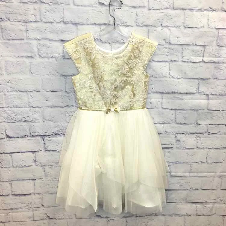 Jona Michelle Gold Size 8 Girls Dress Chiffon unclassified dresses