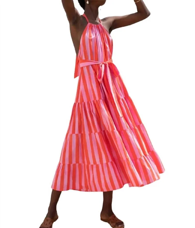 Julia Dress In Bubblegum Stripe Trendy new unclassified dresses