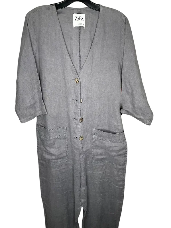 Jumpsuit By Zara In Grey, Size: S Anniversary unclassified dresses