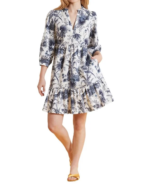 Karlie Cotton Toile Dress In Multi Velvet unclassified dresses