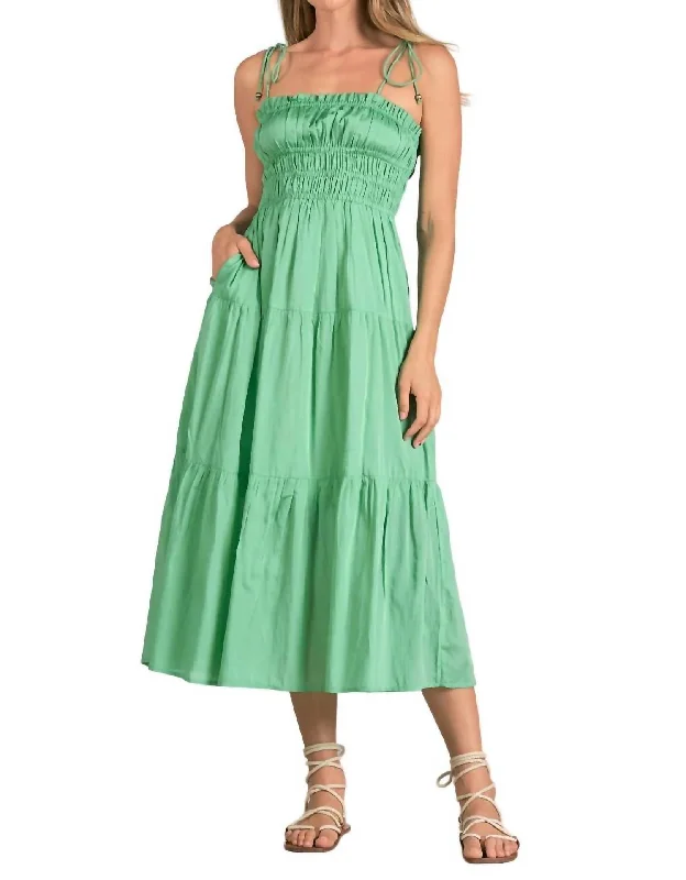 Kaui Smock Dress In Mint Sleeveless unclassified dresses