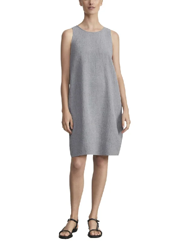 Lafayette 148 New York Racerback Sleeveless Linen Dress One-shoulder unclassified dresses